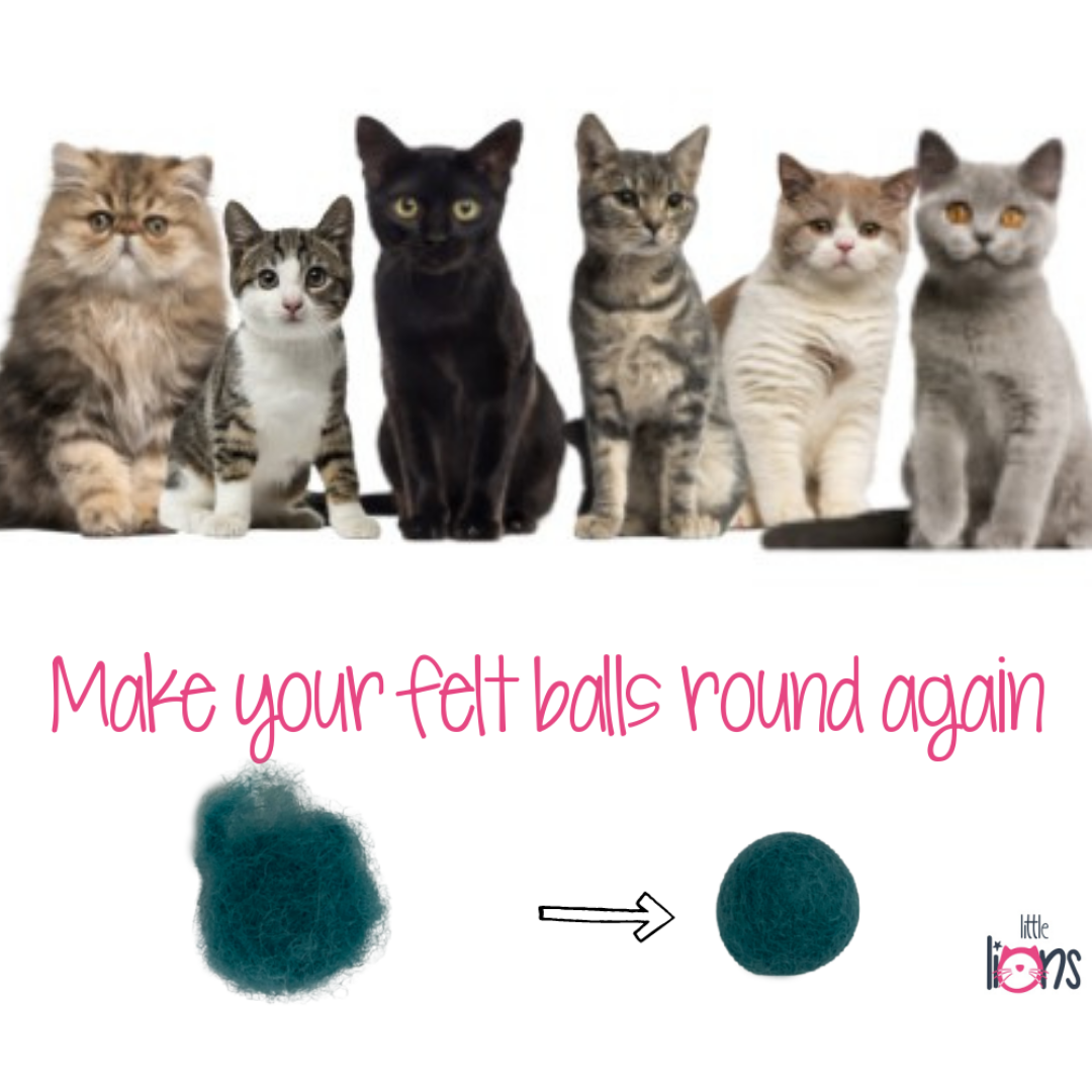 Cat Toy Tip -Does your cat like to rip their felt balls apart while playing?