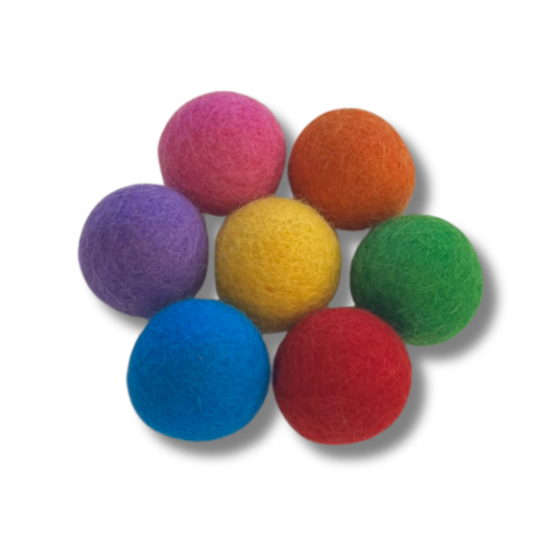 Catnip Scented Felt Balls For Cats Little Lions Cat Toys Collars Little Lions NZ